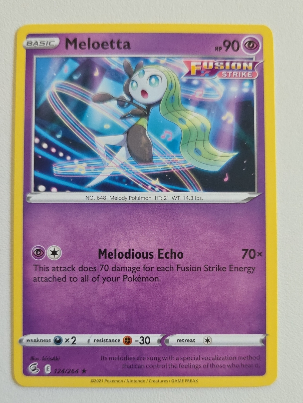 Pokemon Meloetta Fusion Strike Card